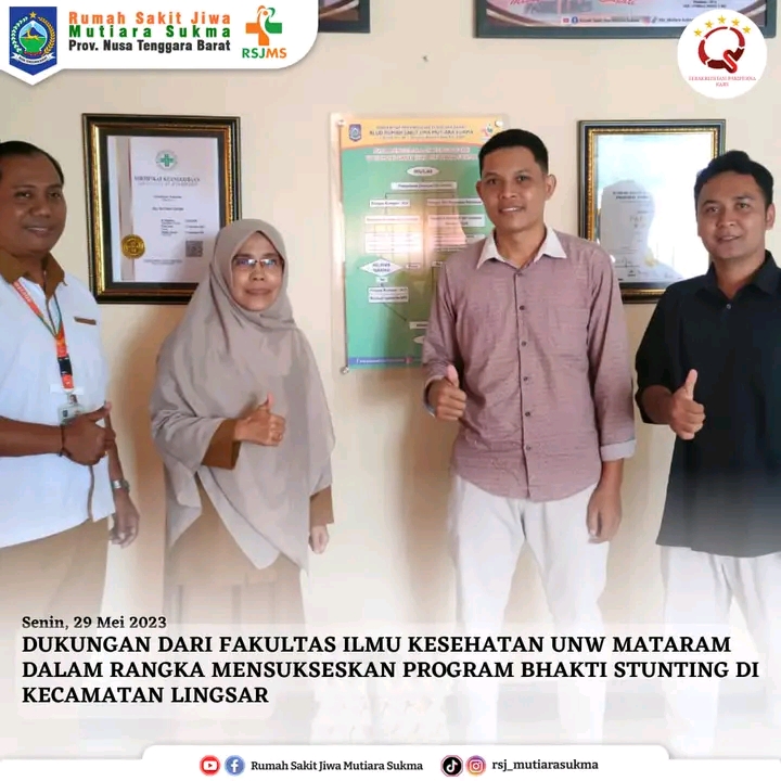 DUKUNGAN DARI FAKULTAS ILMU KESEHATAN UNW MATARAM DALAM RANGKA MENSUKSESKAN PROGRAM BHAKTI STUNTING DI KECAMATAN LINGSAR